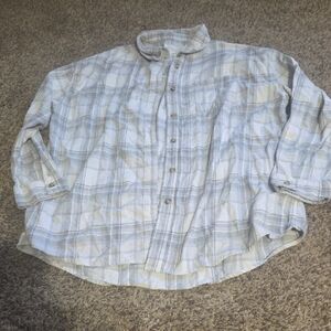 Plaid Button-Up Shirt